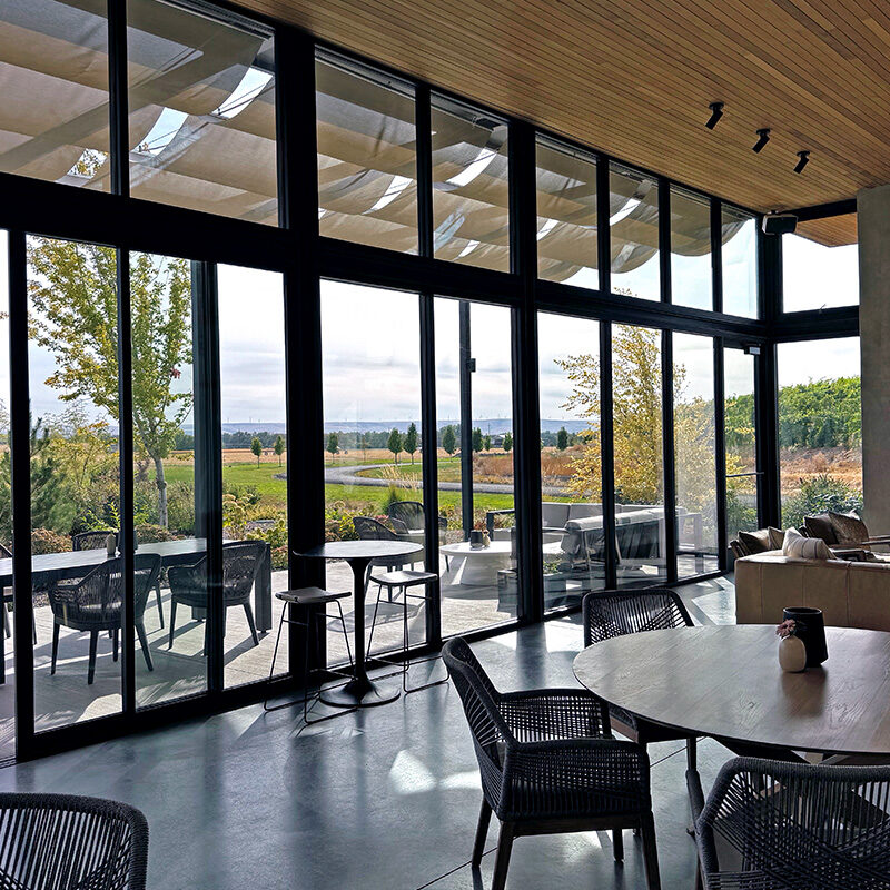 inside a modern tasting room, a must visit on any map of the best Walla Walla wineries