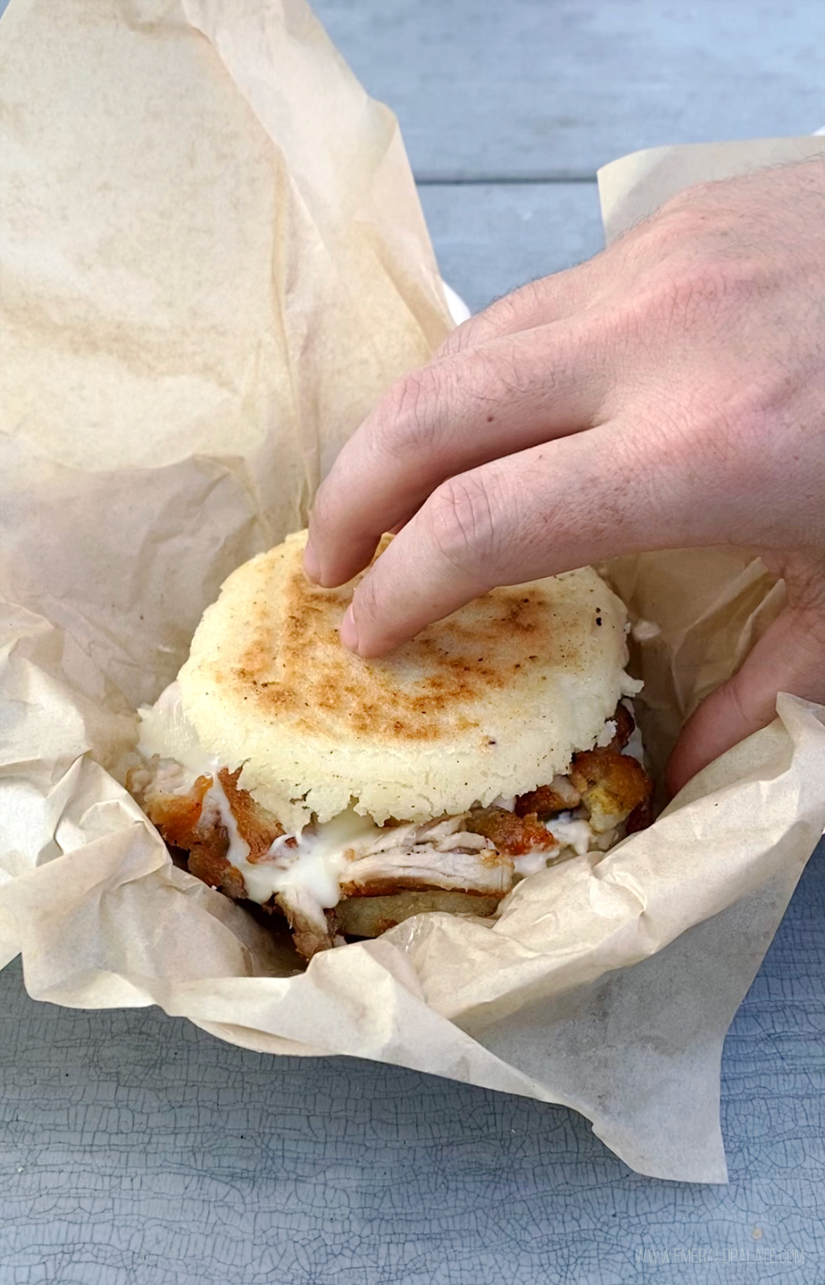 arepa from an Olympia restaurant