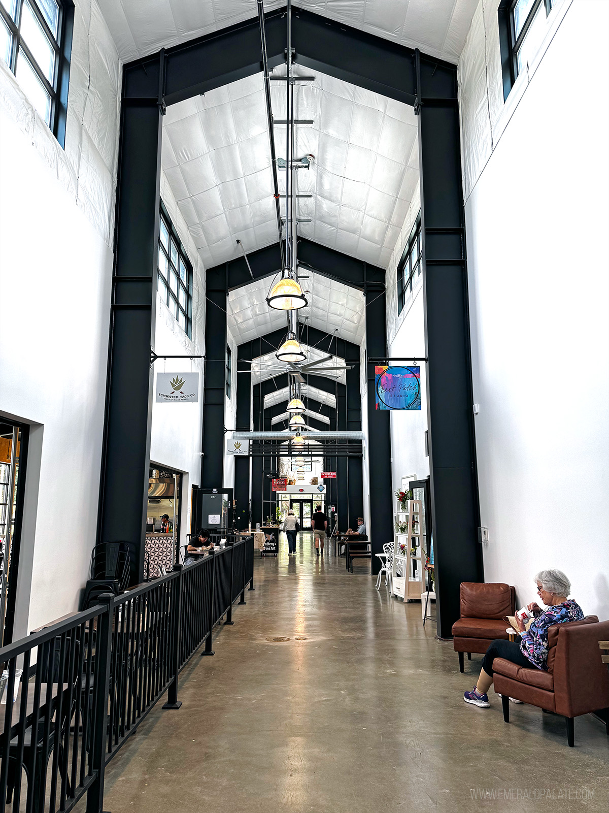 inside Crafts District hall, one of the best things to do in Olympia, WA