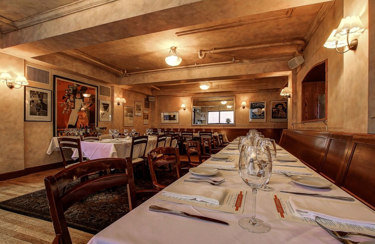 Dimly lit private room for group dining in Seattle