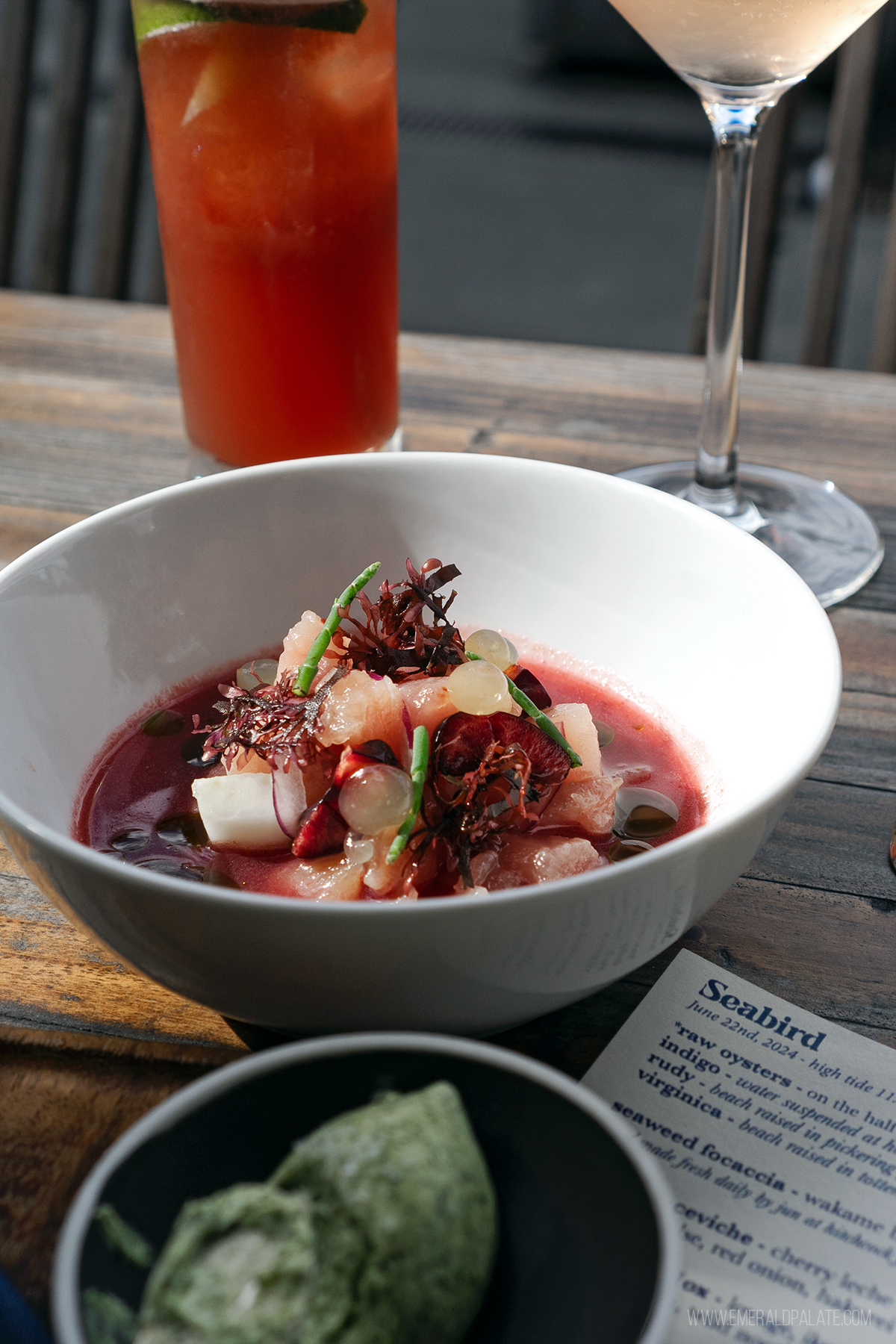 albacore tuna ceviches from one of the best Bainbridge Island restaurants