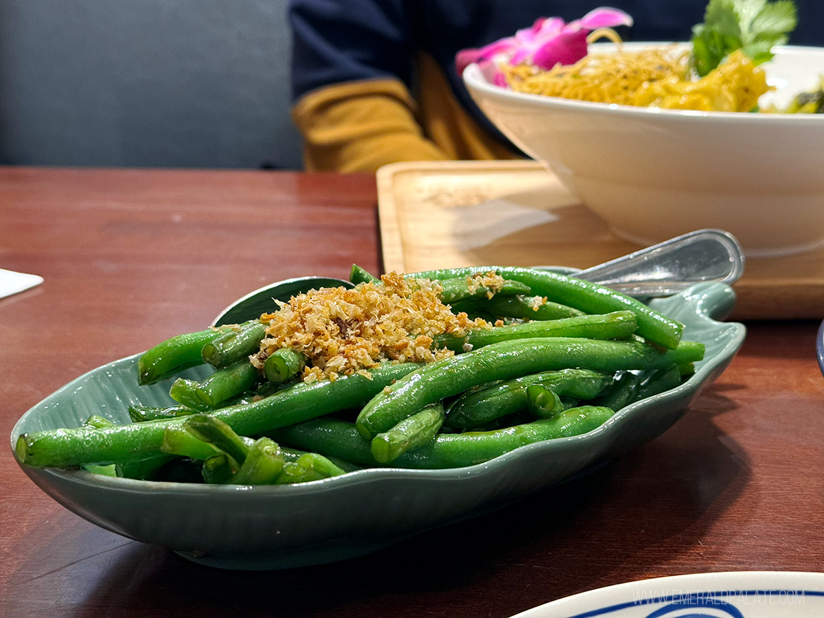 green beans from one of the best Thai food spots in Seattle