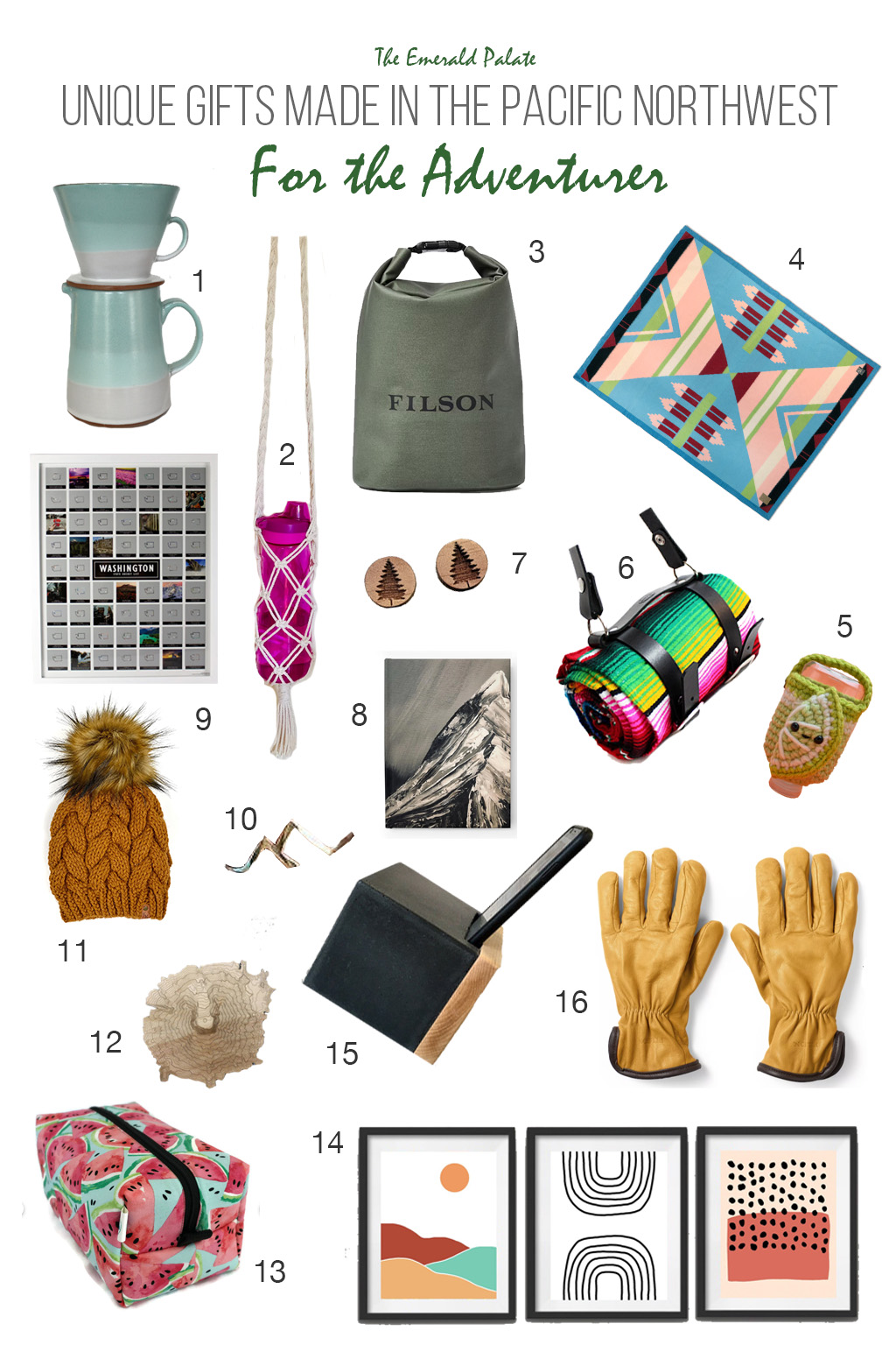 A collection of Pacific Northwest gifts for adventurers