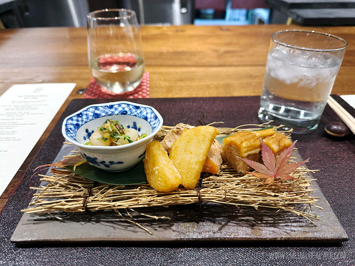 sushi small plates at a kaiseki in Seattle