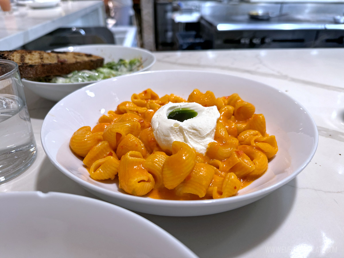 spicy pomodoro with ricotta pasta from Centro Pasta Bar, at one of the most unique LA restaurants