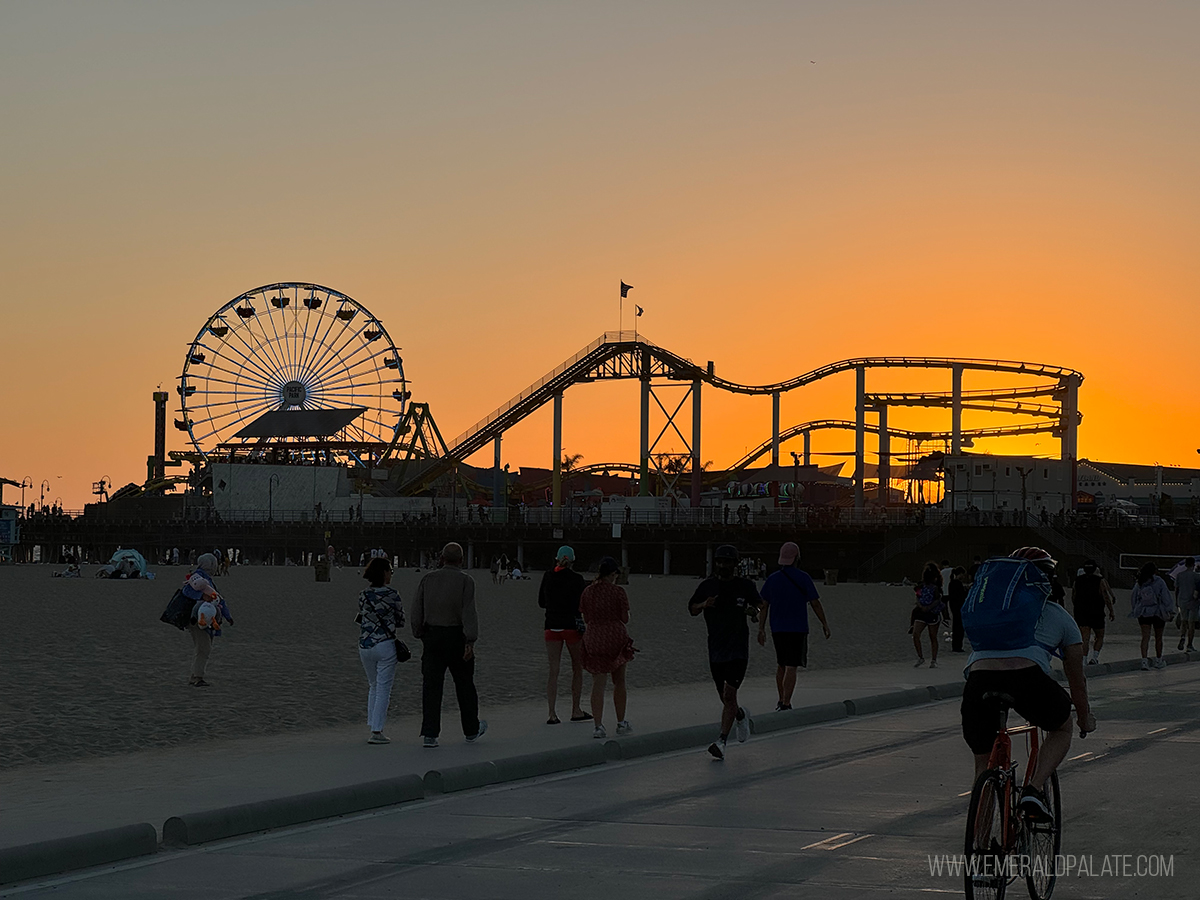 Santa Monica Pier at sunset