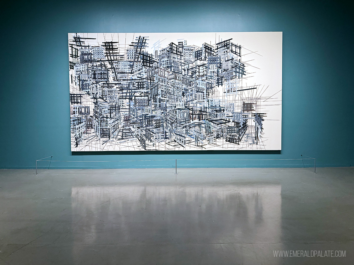 large abstract geometric art at the Vancouver Art Gallery