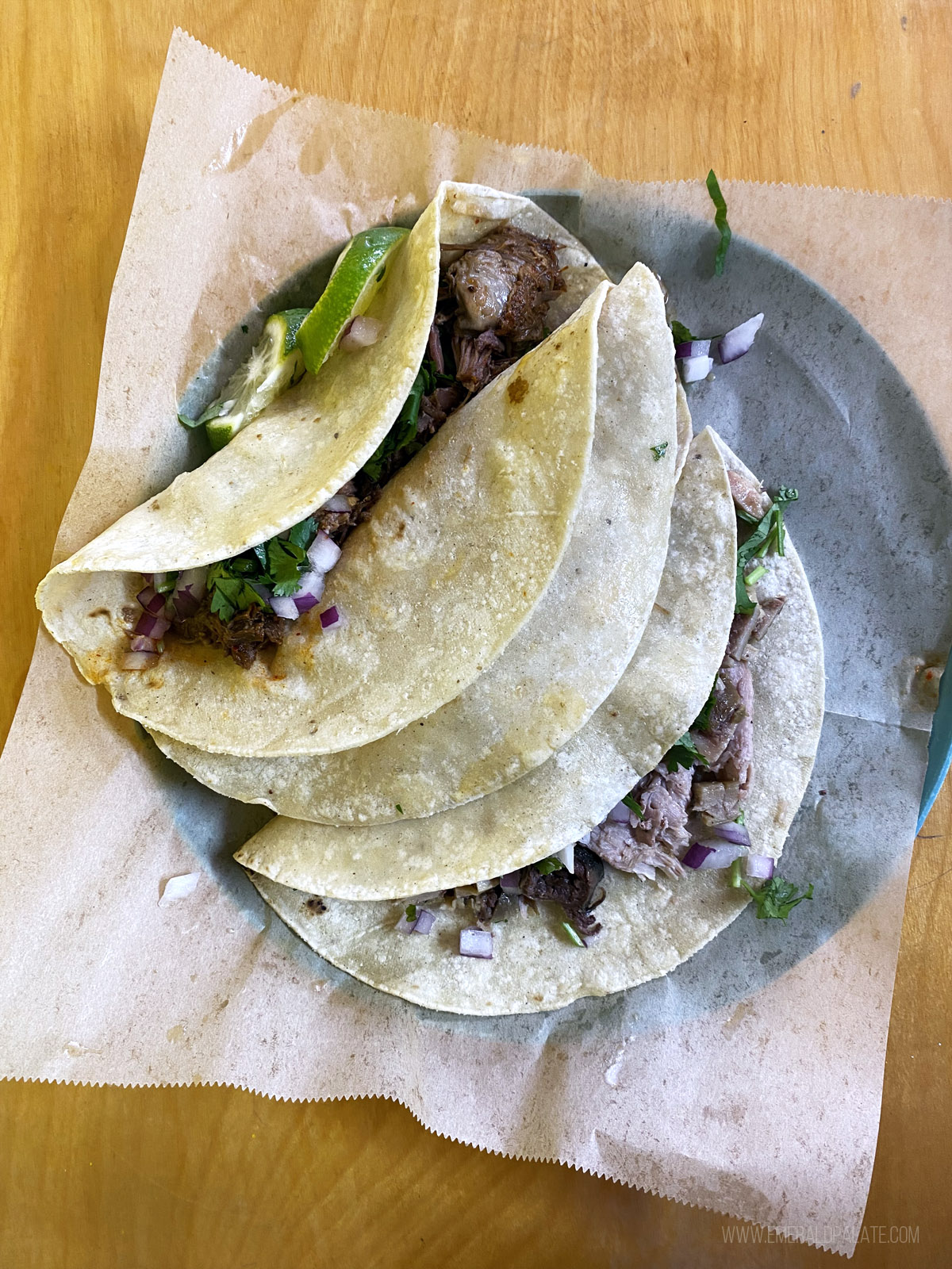 tacos from one of the best hidden gem restaurants in Seattle