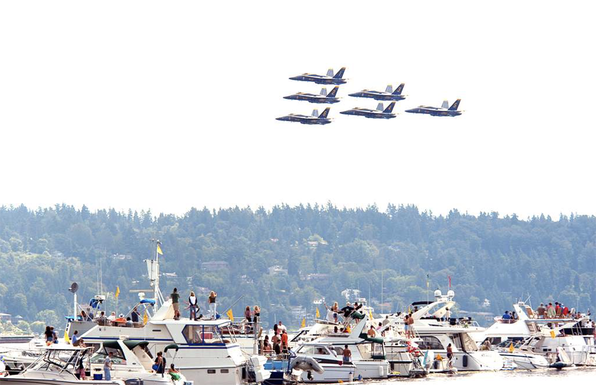 Blue Angels at Seafair, one of the best things to do in Seattle in June