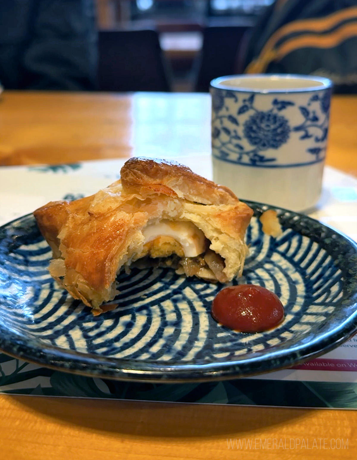 pastry with an egg in it from one of the best places to eat in Victoria, British Columbia