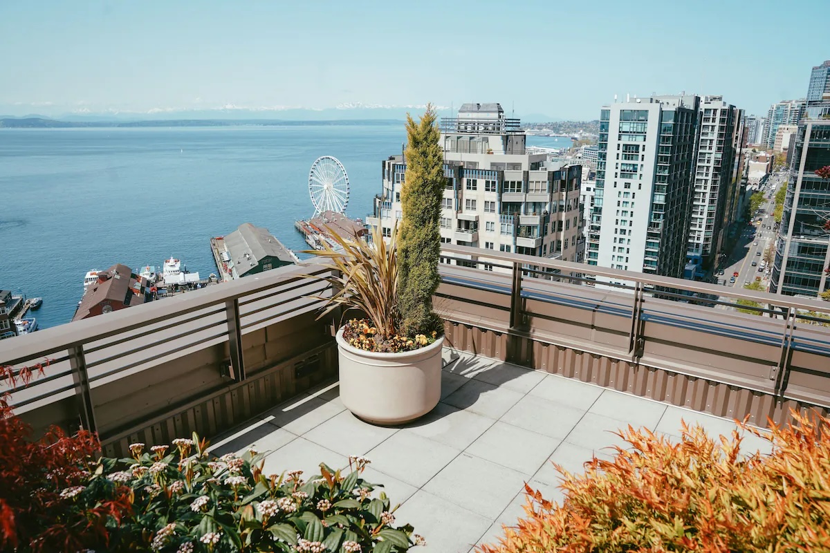 The view from Hotel 1000 in Downtown Seattle