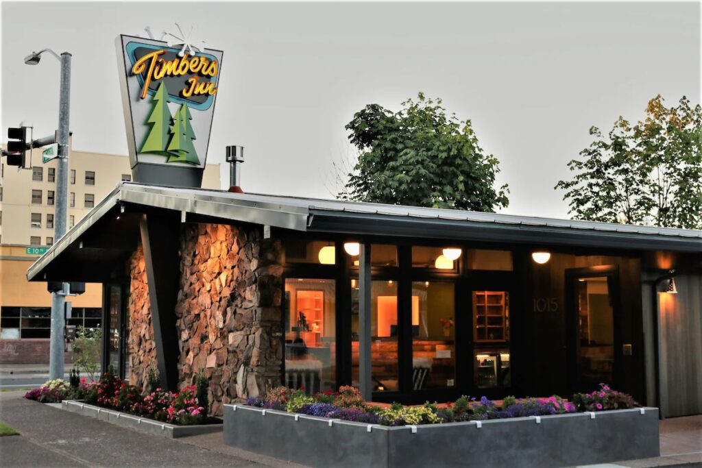 Outside view of Timbers Inn in Eugene