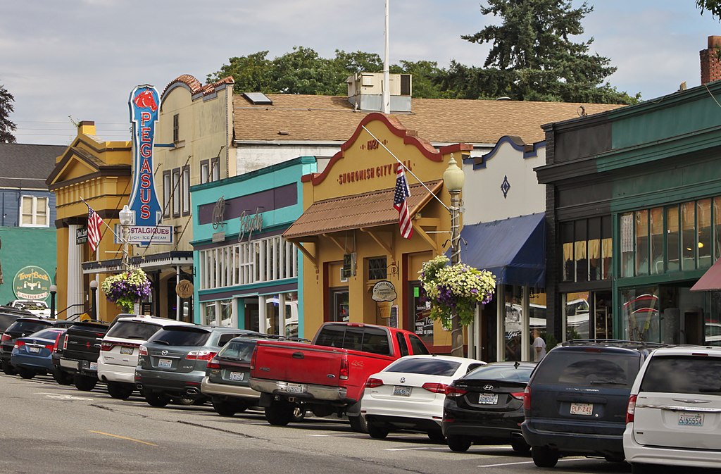 downtown Snohomish storefronts, one of the best small towns in Washington state