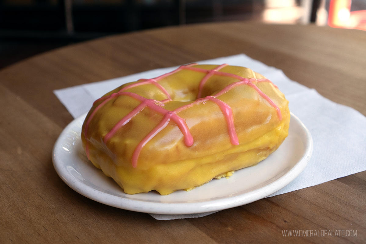 citrus glazed yeast doughnut from one of the hidden gem restaurants in Vancouver BC