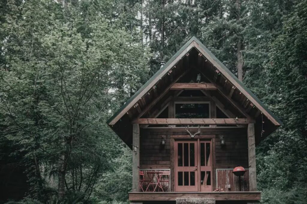 View of the Lodge at SkyCamp in Skykomish, Washington