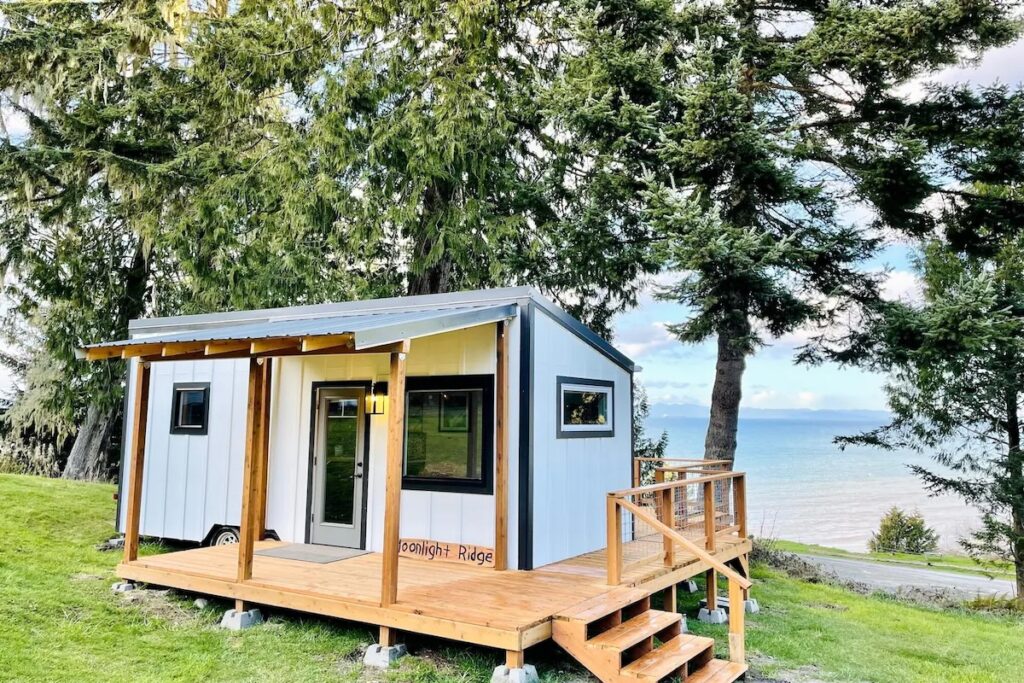 View from the Straight View Cabin in Port Angeles, Washington