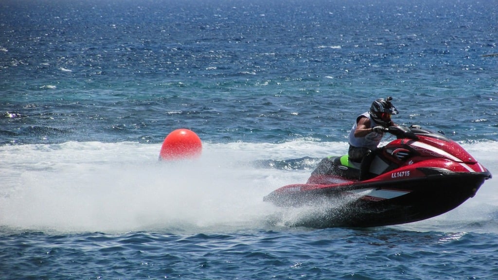 person jet skiing