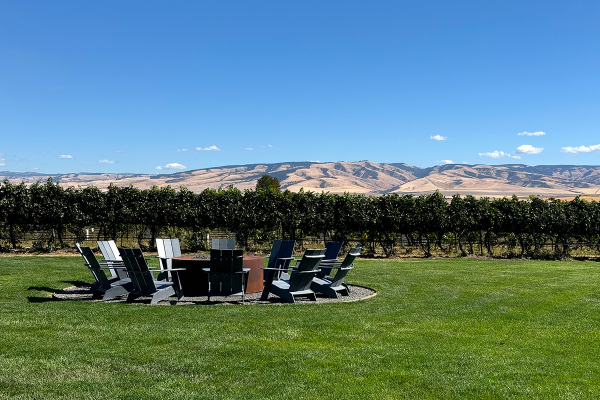 fire pit at a winery, one of the best things to do in Walla Walla