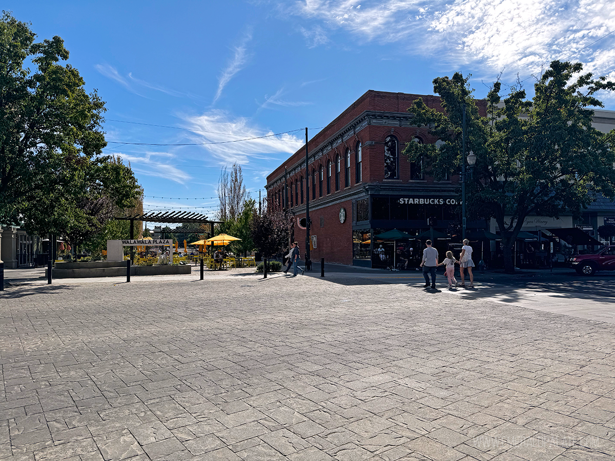 square in downtown Walla Walla