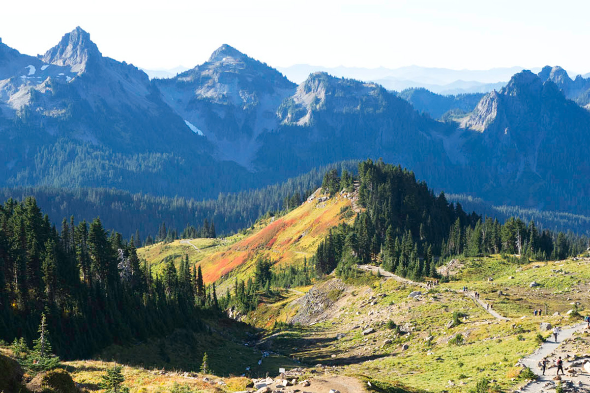 mountainscape at Mt. Rainier NP, one of the best things to do in Washington state