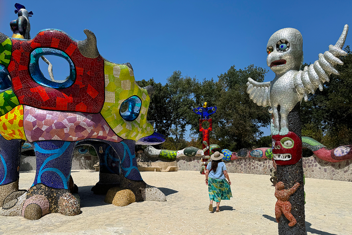 woman walking through a sculpture garden, one of the best outdoor activities in San Diego