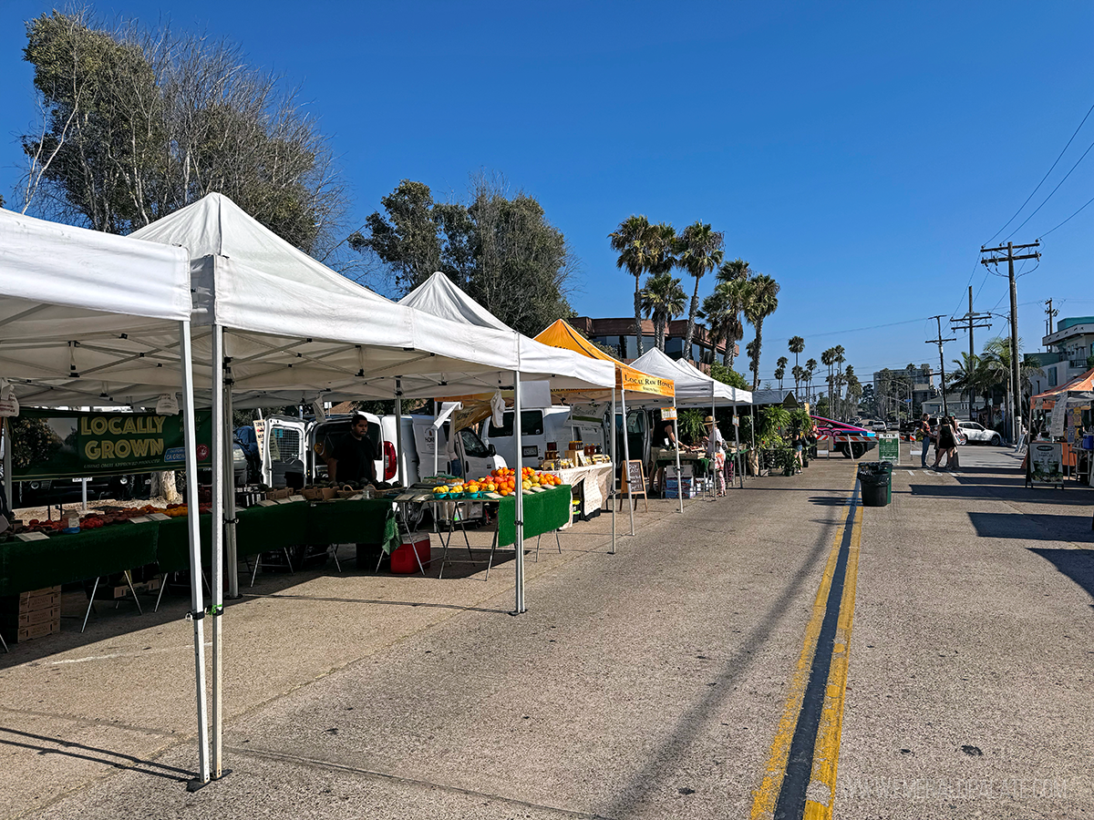 San Diego farmers market tents