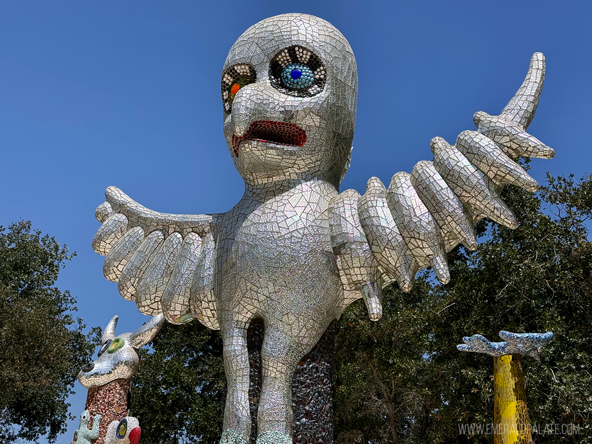 close up of a sculpture at Queen Califia's Magic Circle near San Diego, CA