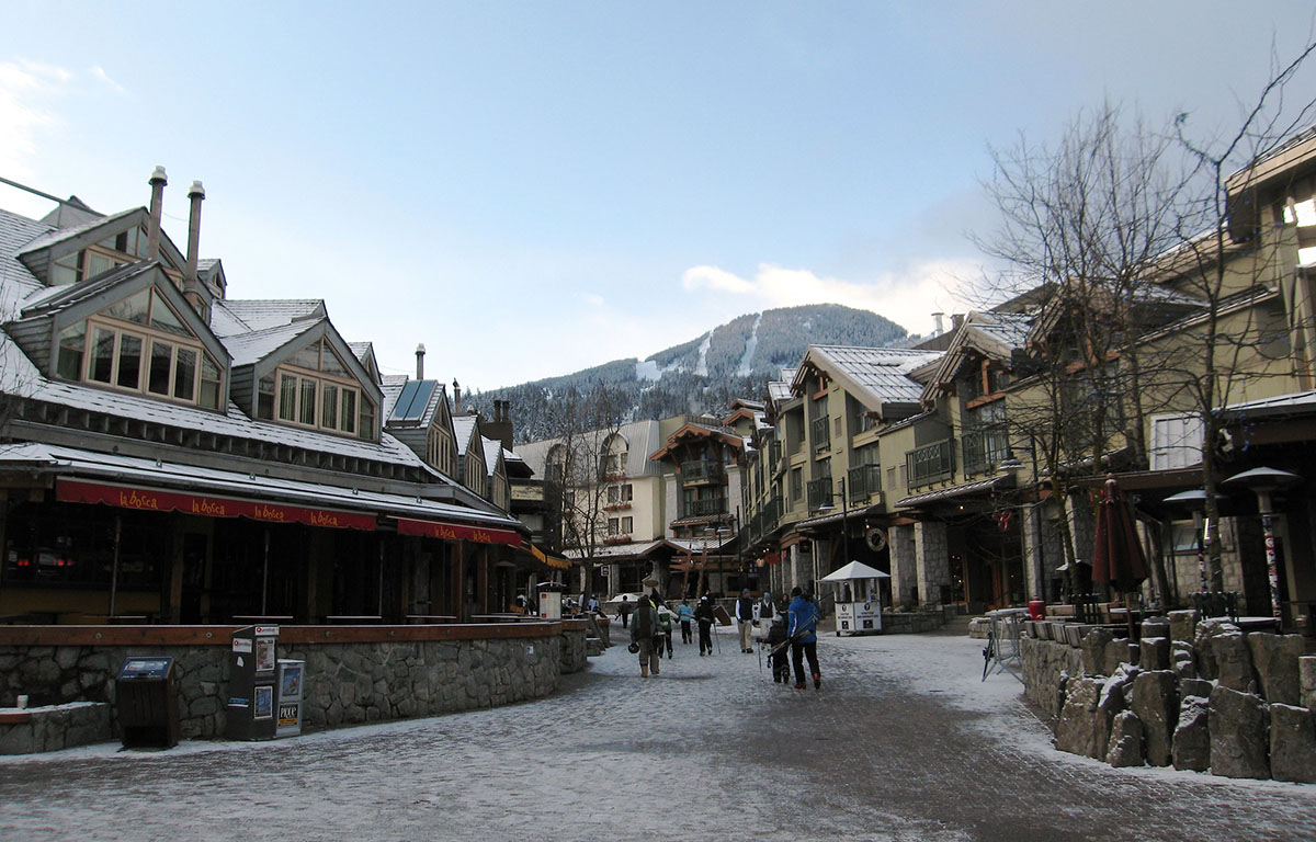 Whistler Village in winter