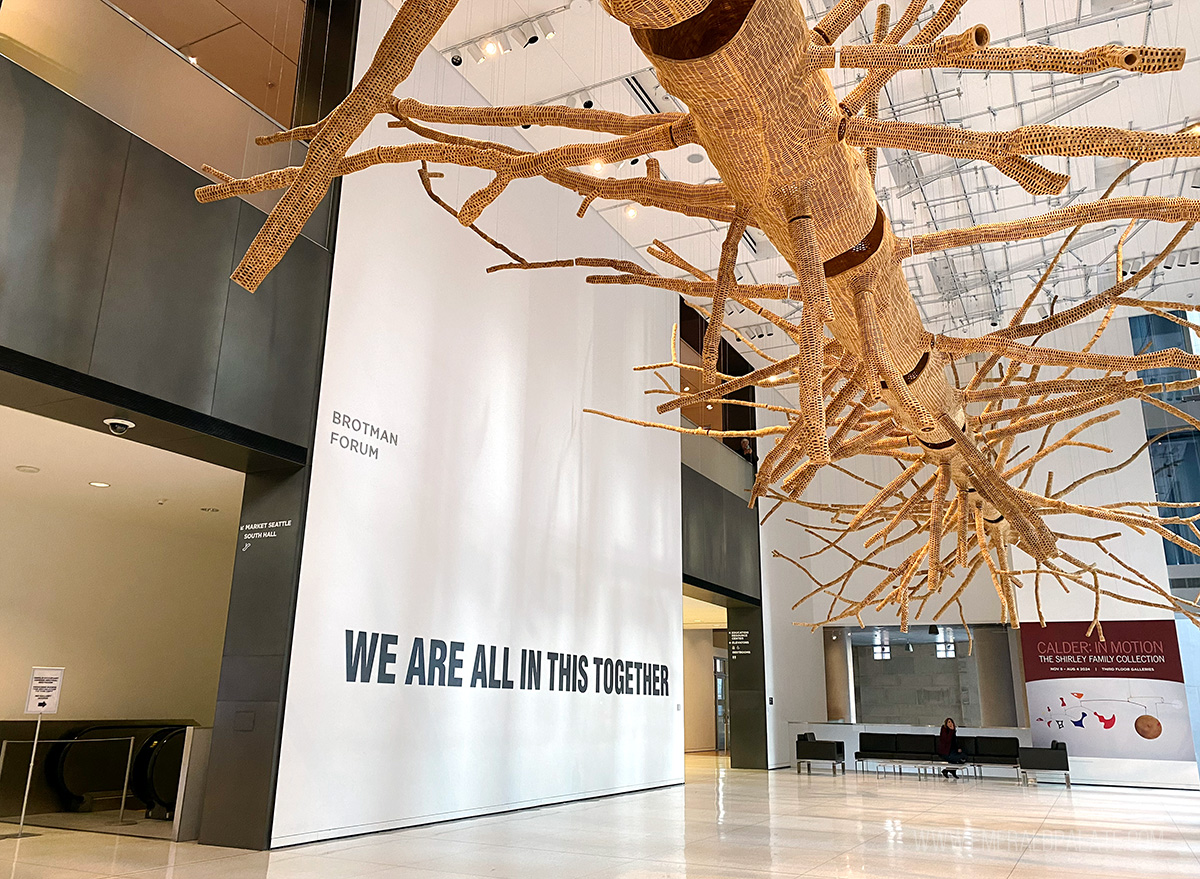 the lobby of the Seattle art museum, one of the best free art museums in Seattle