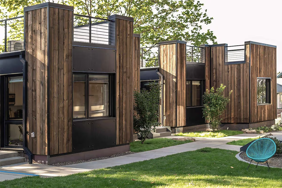 modern cabins near one of the ski resorts in Washington