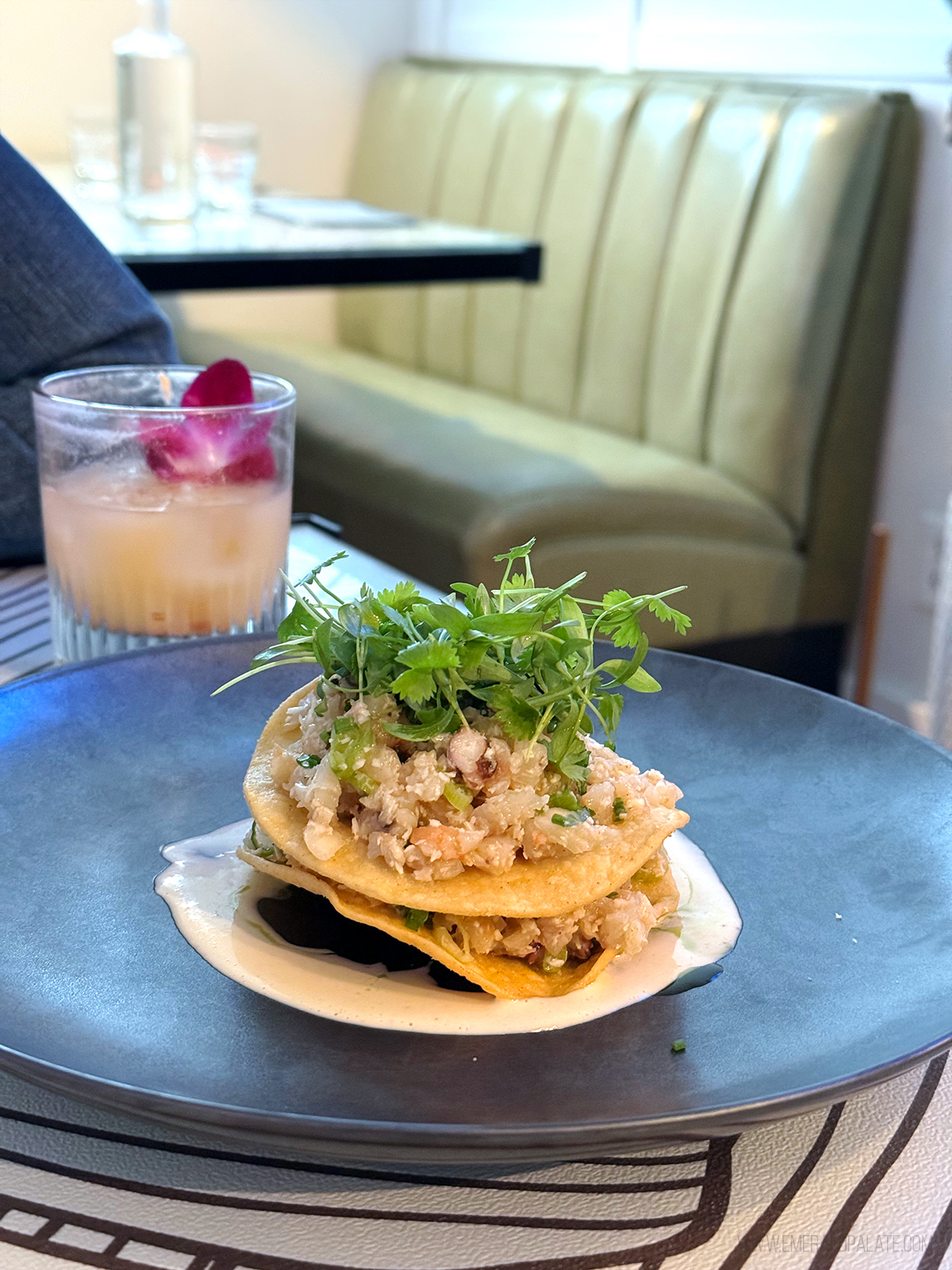 ceviche tostada at one of the best restaurants in Beacon Hill Seattle