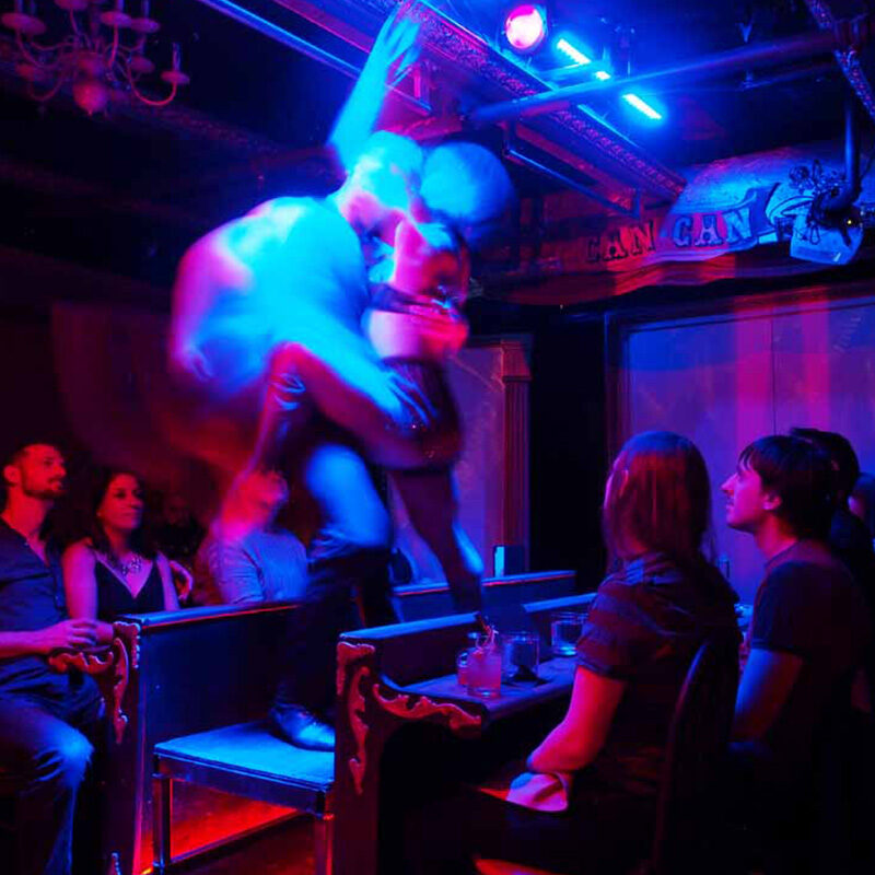 couples watching burlesque dancers, one of the best Seattle date night ideas