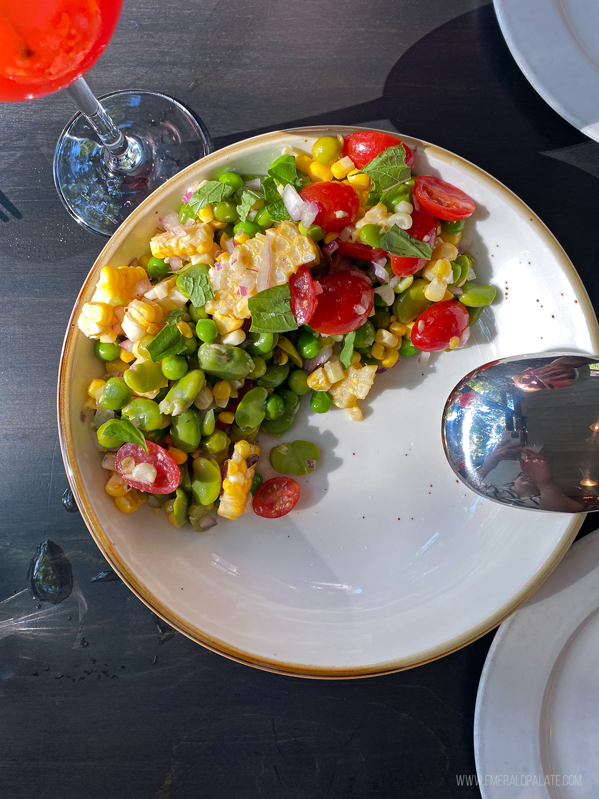 Summer corn and tomato salad