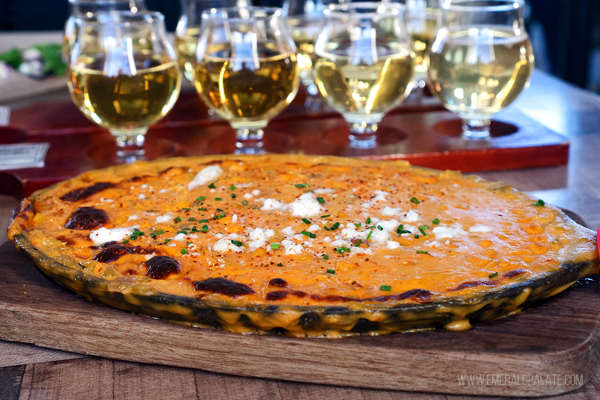 queso dip and cider from a Kalispell restaurant