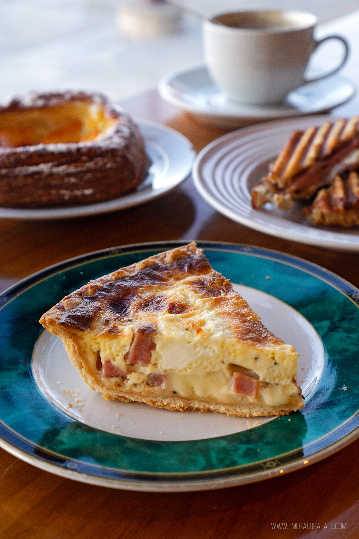 quiche and baked goods from one of the best places to eat in Kalispell, Montana