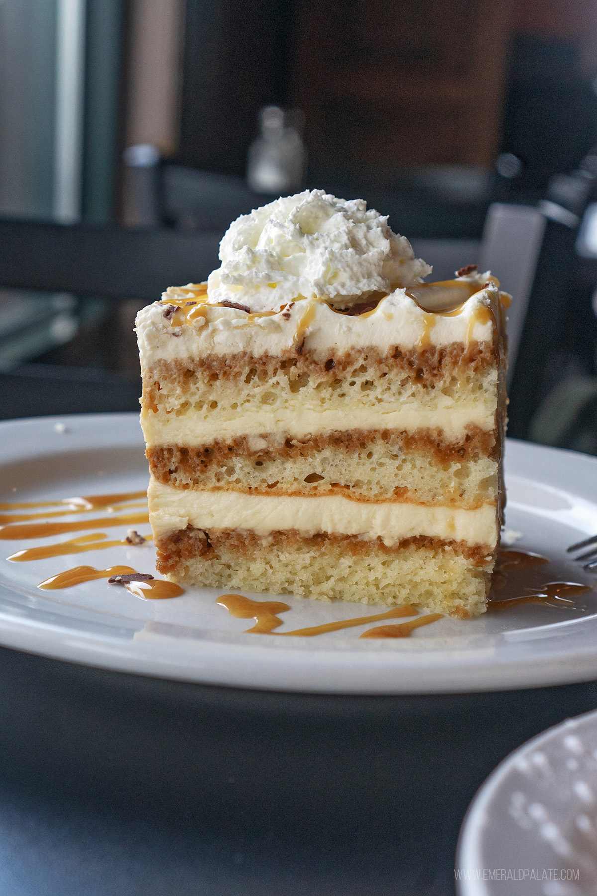 tiramisu with whipped cream from one of the best Kalispell restaurants