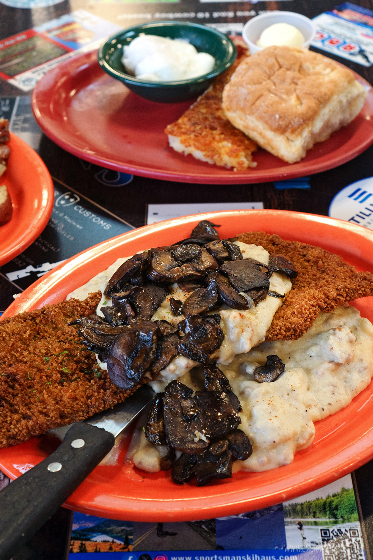 chicken fried steak from one of the best places to eat in Kalispell, Montana