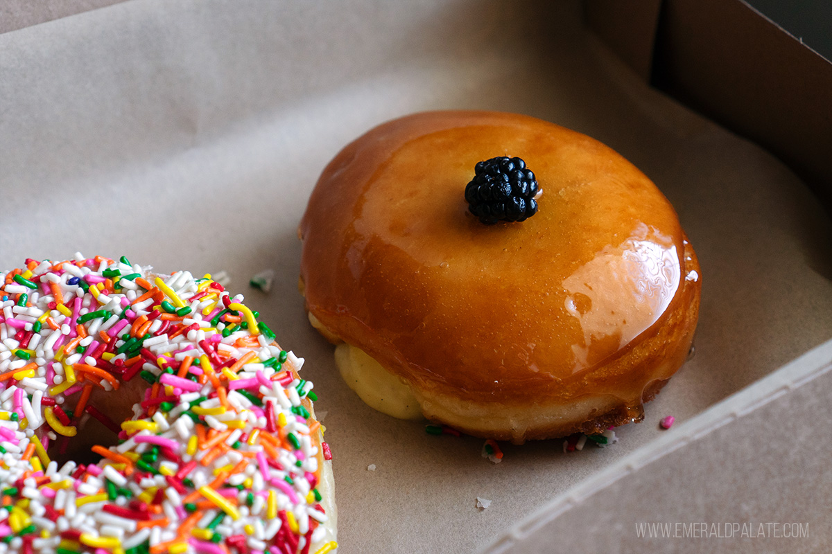 doughnuts with glaze and sprinkles from a Kalispell restaurant