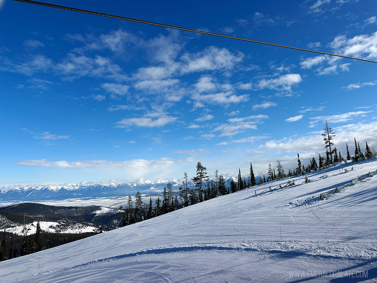 view from the lift at Blacktail Mountain in Montana