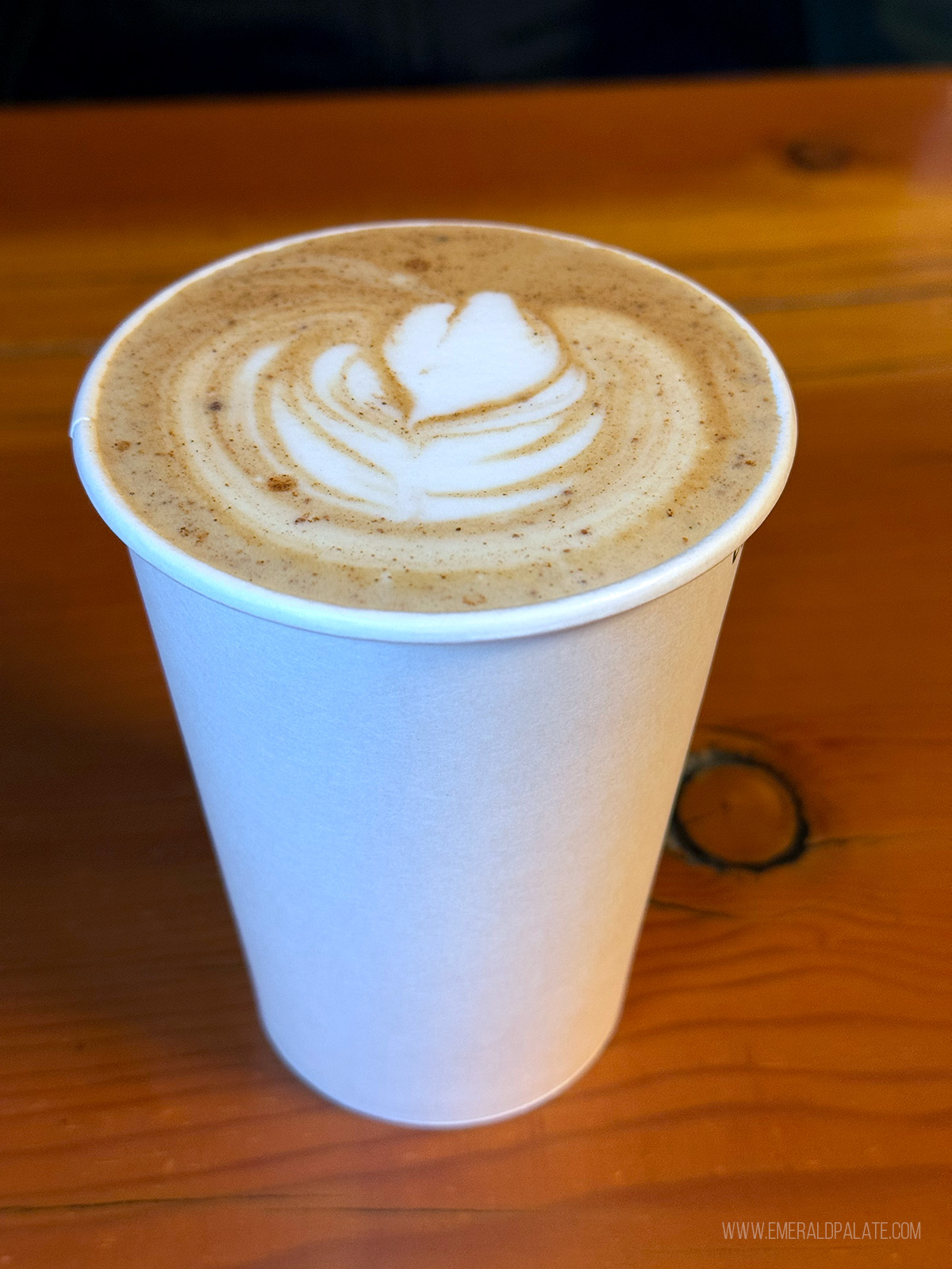 latte from a Kalispell coffee roaster